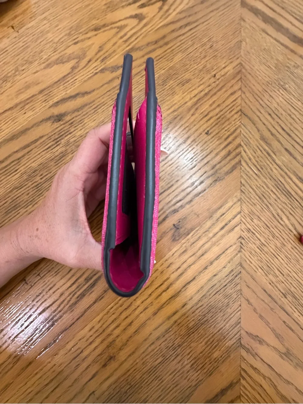 NWOT Michael Kors Pink MK Signature Wallet with White Strap